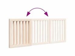 Online Puerta para perros plegable de 3 paneles, 150 cm, madera de álamo Seguridad Para Mascotas