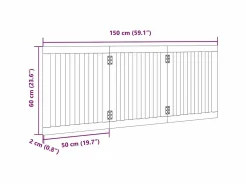 Online Puerta para perros plegable de 3 paneles, 150 cm, madera de álamo Seguridad Para Mascotas