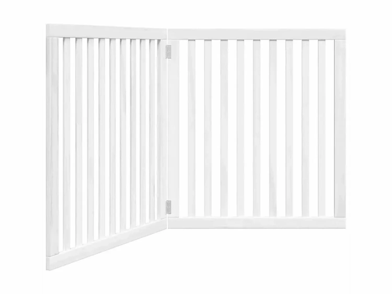 Puerta para perros plegable 2 paneles madera álamo blanca 160cm Seguridad Para Mascotas