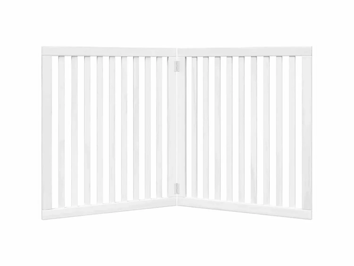 Puerta para perros plegable 2 paneles madera álamo blanca 160cm Seguridad Para Mascotas