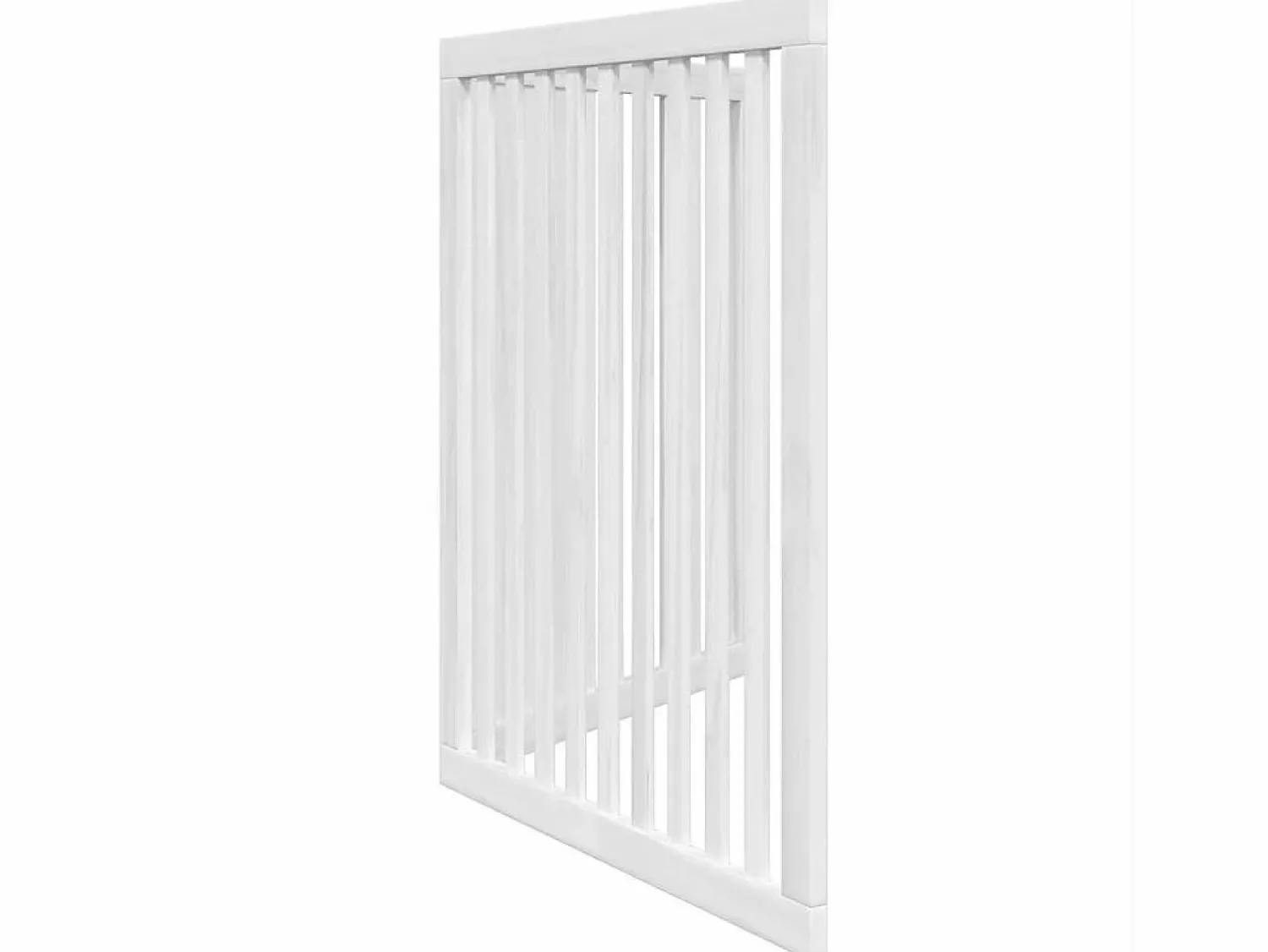 Puerta para perros plegable 2 paneles madera álamo blanca 160cm Seguridad Para Mascotas