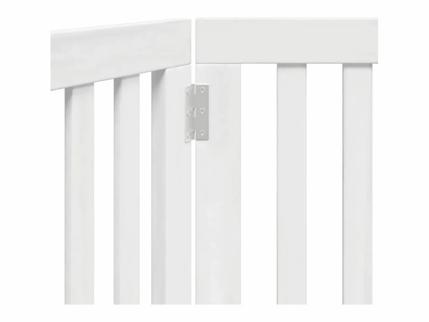Puerta para perros plegable 2 paneles madera álamo blanca 160cm Seguridad Para Mascotas