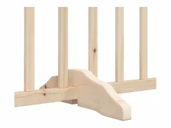 Discount Puerta para perros plegable 4 paneles madera de abeto 320 cm Seguridad Para Mascotas