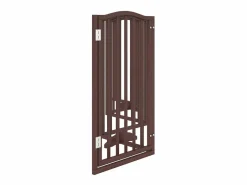 New Clicnbuy Puerta para perros plegable 6 paneles álamo marrón roble 300 cm Marru00f3n