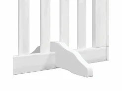 Clicnbuy Puerta para perros plegable 9 paneles madera álamo blanca 450cm