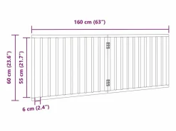 New Puerta para perros plegable de 2 paneles, madera de álamo, blanca, 160 cm Seguridad Para Mascotas
