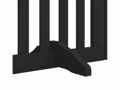 Best Clicnbuy Puerta para perros plegable 6 paneles madera álamo negra 300 cm Negro