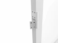 Vente-unique Puerta reversible blanca de aluminio y vidrio templado - Al. 204 x An. 73 cm - MASERU
