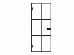 Hot Puerta reversible de aluminio y vidrio templado sin marco - Alt. 204 x L73 cm - SEROTO Puerta Con Marco