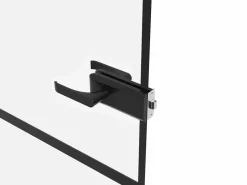 Hot Puerta reversible de aluminio y vidrio templado sin marco - Alt. 204 x L73 cm - SEROTO Puerta Con Marco