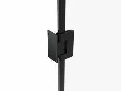 Vente-unique Puerta reversible de aluminio y vidrio templado sin marco - Alt. 204 x L93 cm - SEROTO