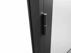 Best Vente-unique Puerta reversible de aluminio y vidrio esmerilado - Alt. 204 x L73 cm - - MASERU Negro