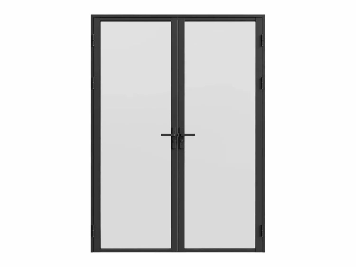 Outlet Puerta reversible de doble hoja - vidrio esmerilado - 2 x Al 204 x An 93 cm - LOXTON Puerta Con Marco
