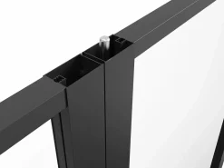 Vente-unique Puerta reversible de doble hoja - vidrio templado - 2 x Al 204 x An 83 cm - LOXTON