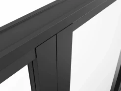 Vente-unique Puerta reversible de doble hoja - vidrio templado - 2 x Al 204 x An 93 cm - LOXTON