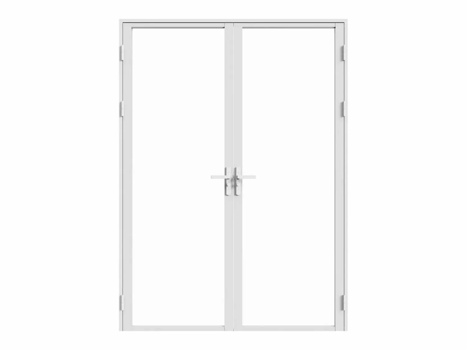 Vente-unique Puerta reversible de doble hoja - vidrio templado - - 2 x Al 204 x An 73 cm - LOXTON