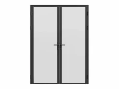 Vente-unique Puerta reversible de doble hoja - vidrio esmerilado - 2 x Al 204 x An 83 cm - LOXTON