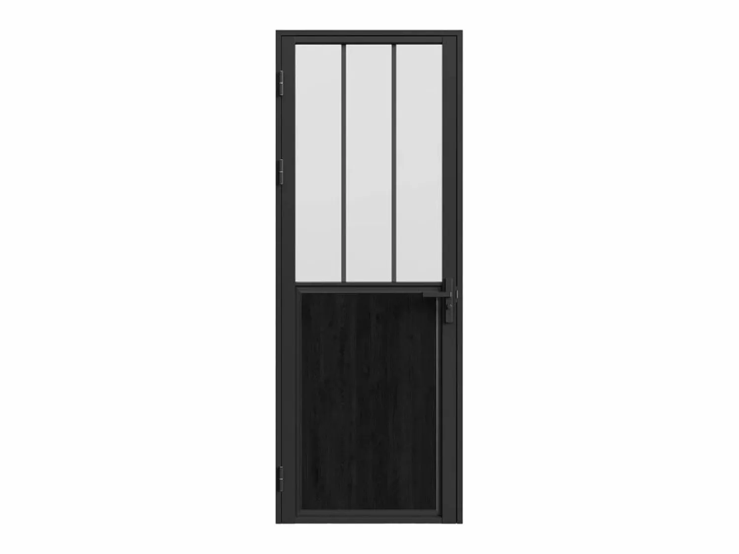 Clearance Puerta taller de aluminio, MDF y vidrio translúcido - Alt. 204 x An. 73 cm - ERMELO Puerta Con Marco