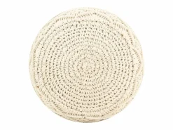 Outlet Puf de macramé hecho a mano 45x30 cm Algodón Reposapiés