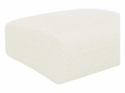 Outlet Maison Céphy Puf de tela rizada estilo design POGNI de Blanco