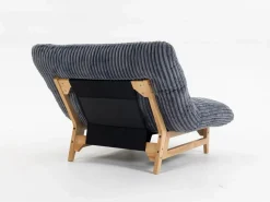 Puf Gigante Blanco de Tela Corduroy, Ergonomico con Respaldo 100x120x76 cm, para Salón y Dormitorio de Adultos