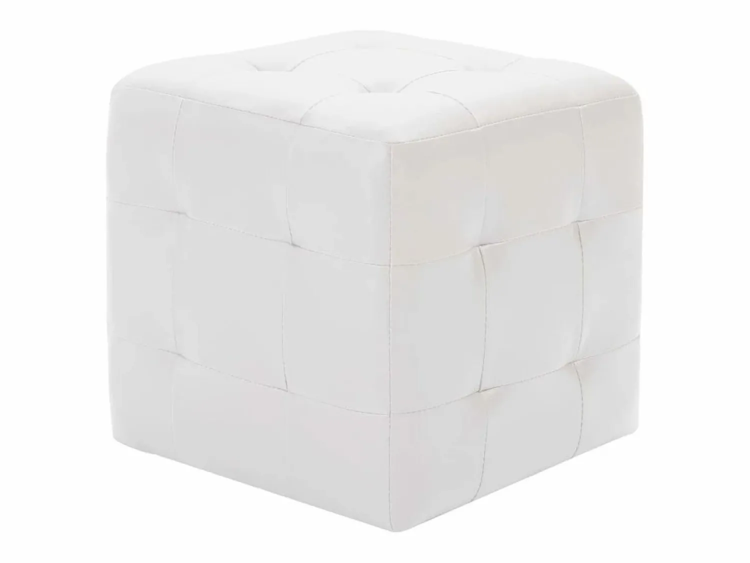New Pufs 2 uds 30 x 30 x 30 cm Polipiel Blanco