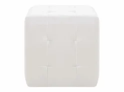 New Pufs 2 uds 30 x 30 x 30 cm Polipiel Blanco