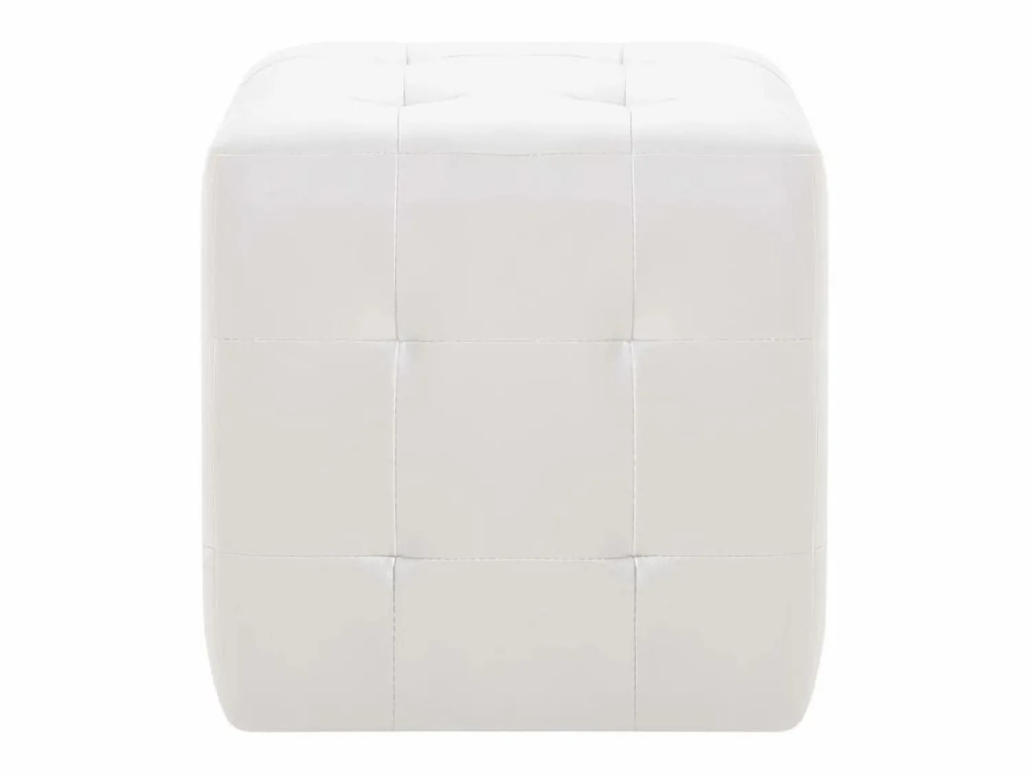 New Pufs 2 uds 30 x 30 x 30 cm Polipiel Blanco