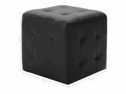 Pufs 2 uds 30 x 30 x 30 cm Polipiel