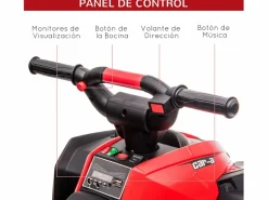 Online Homcom Quad eléctrico infantil 83x53x55.5 cm Rojo