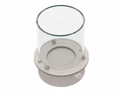 New Quemador redondo con cristal para chimenea de bioetanol, biochimenea de acero inoxidable, 3 lt diámetro 30 cm Chimenea|Chimenea