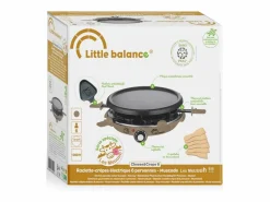 Outlet Raclette multifunción Meuuuh para 6 personas 1200W taupe con crepera y 6 sartenes Pequeño Electrodoméstico