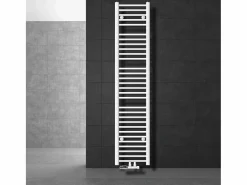 New Radiador de baño, 300 x 1800 mm, , recto con conexión central Toallero Eléctrico