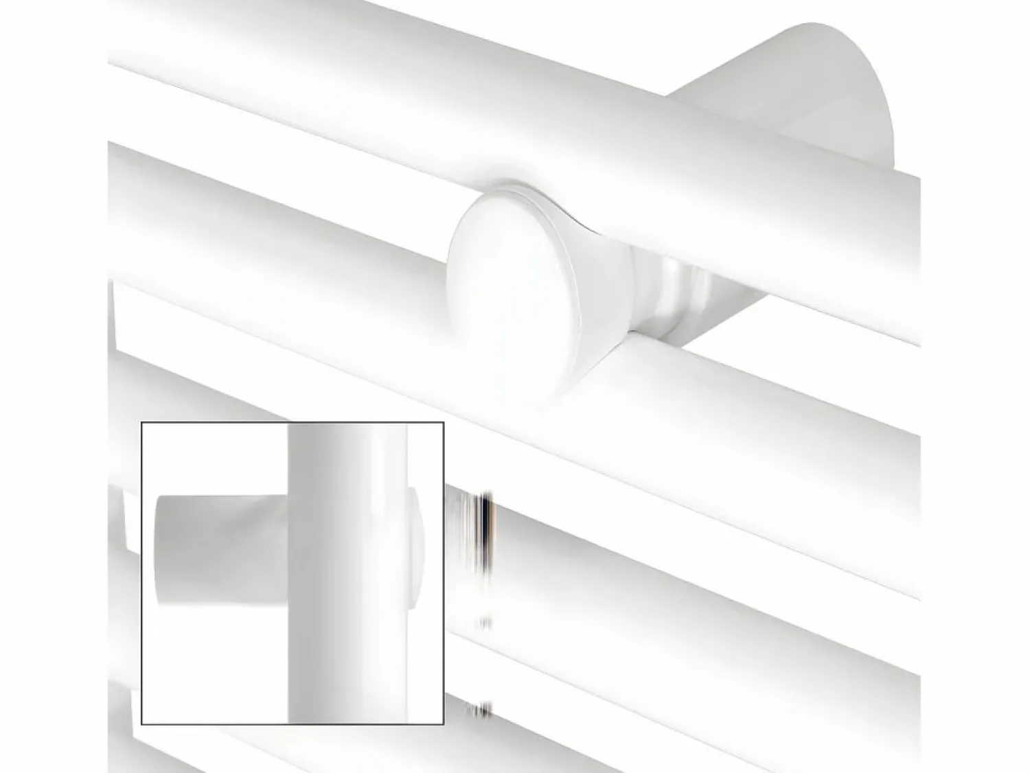 Radiador de baño curvo Sahara con conexión lateral radiador 600x1800 mm Toallero Eléctrico