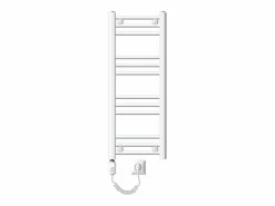 Clearance Radiador de baño eléctrico LuxeBath Sahara 300x800mm Conexión lateral derecha Elemento calefactor 600W Toallero Eléctrico