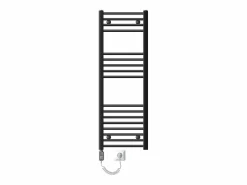 LuxeBath Radiador de baño eléctrico antracita, elemento calefactor cromado de 1200 W