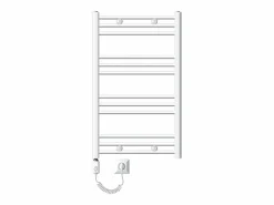 Discount LuxeBath Radiador de baño eléctrico Sahara 600x800 mm conexión lateral derecha Blanco