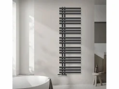 LuxeBath Radiador de baño EM Iron 500x1600 mm Antracita Conexión central en la parte inferior