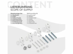 Best LuxeBath Radiador de baño Iron EM 600x1600mm Conexión central inferior con embellecedor Blanco