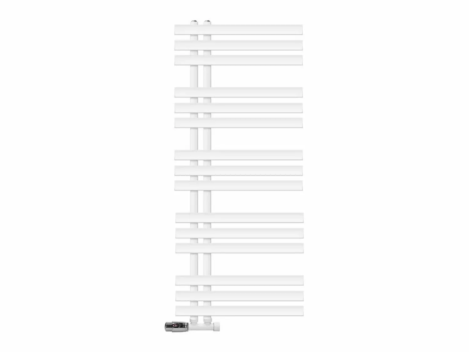 Online LuxeBath Radiador de baño Iron EM 500x1200mm Conexión central inferior con embellecedor Blanco