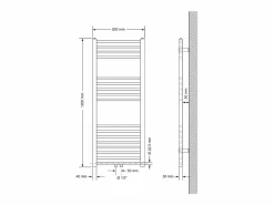 Online LuxeBath Radiador de baño 500x1200 mm Antracita Conexión central derecha en la parte inferior Gris antracita