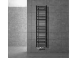 Outlet LuxeBath Radiador de baño 300x1400 mm Antracita Conexión central derecha en la parte inferior Gris antracita