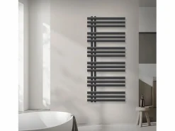 Outlet LuxeBath Radiador de calefacción de baño Iron EM Design toallero antracita 600x1400 mm Gris antracita
