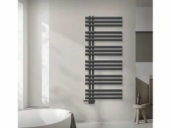 Best LuxeBath Radiador de Diseño Iron EM 600x1400 mm Antracita Conexión Central Inferior Gris antracita