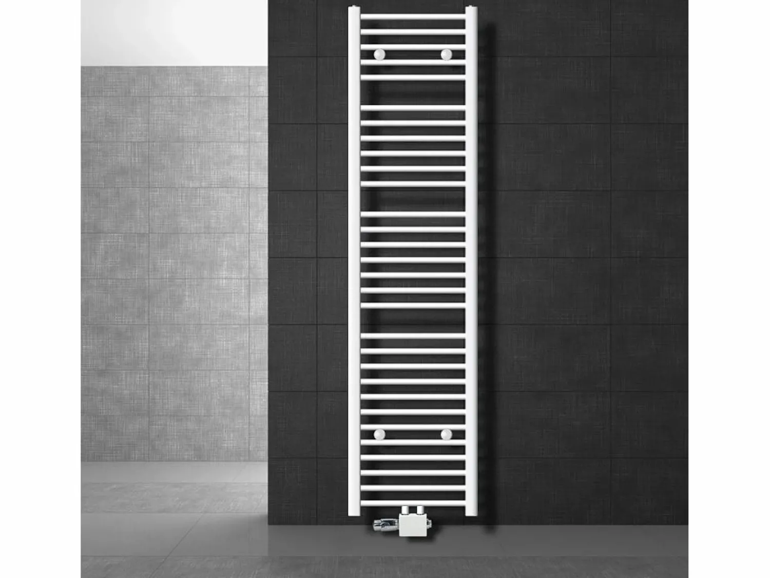 LuxeBath Radiador de diseño no eléctrico Sahara, 400 x 1800 mm, color , conexión central