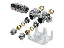 LuxeBath Radiador de diseño vertical Stella 480 x 1800 mm conexión central + embellecedor