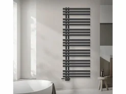 Sale Radiador de panel antracita para baño 600x1600mm con conexión central universal Toallero Eléctrico
