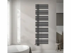 Clearance LuxeBath Radiador de panel antracita para baño 500x1600mm con conexión central universal Gris antracita