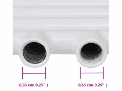 vidaxl Radiador toallero de baño recto 500 x 764 mm Blanco