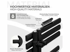 Hot Radiador toallero de baño Iron EM de acero mate 600x1400 mm Toallero Eléctrico